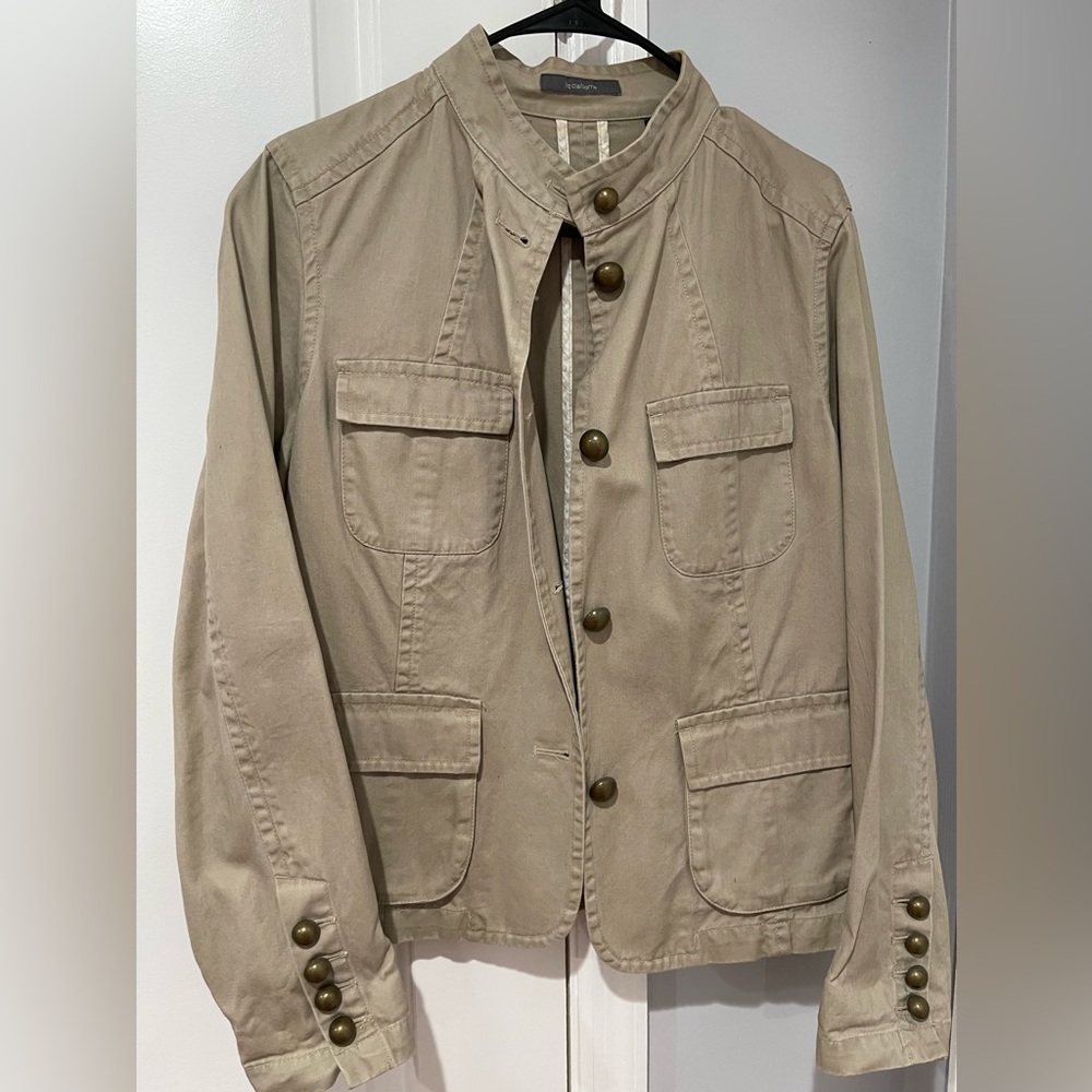 Liz Claiborne Cream Military & Field Jacket